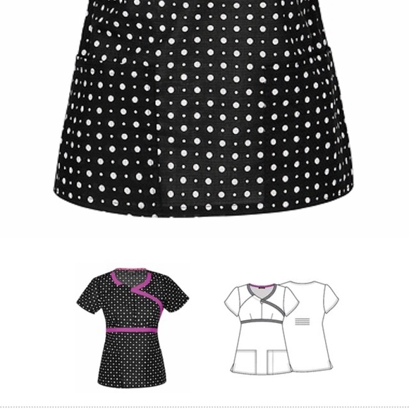 Scrub top HeartSoul Mock Wrap Top 20983 - Picture 2 of 8